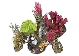 Aquarium Dekoration Aqua Ornaments „KORALLE“ mit Pflanzen; L17 x B12,5 x H12 cm - 2